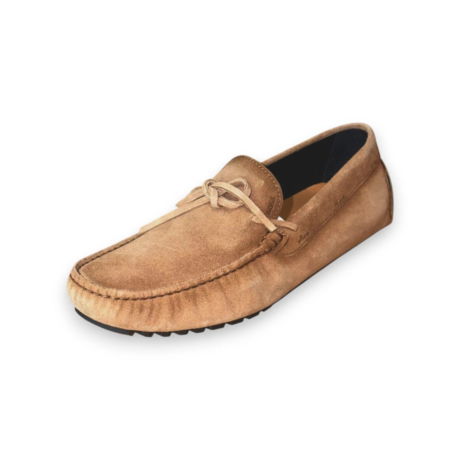 BOSS Driver Mocc Mens Loafers Beige Genuine Leather US 7 EU 40 MSRP 299 25390₽