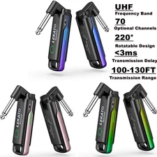 LEKATO 70 Channel UHF Wireless Guitar System Wireless Transmitter Receiver US
