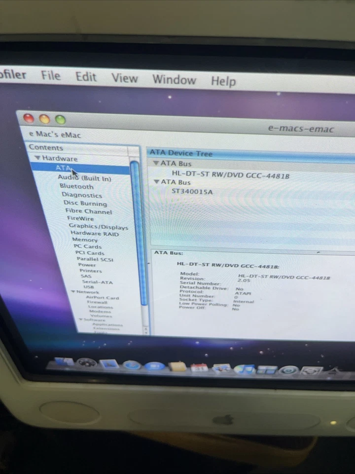 Apple eMac 6,4 A1002 w/Mouse KB 1.25GHz PowerPC G4 512MB RAM 40GB OS 10.5.6 - Image 3 of 4