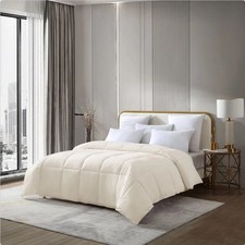 Farm to Home Organic Cotton Down Alternative Comforter Full/Queen Cream NEW