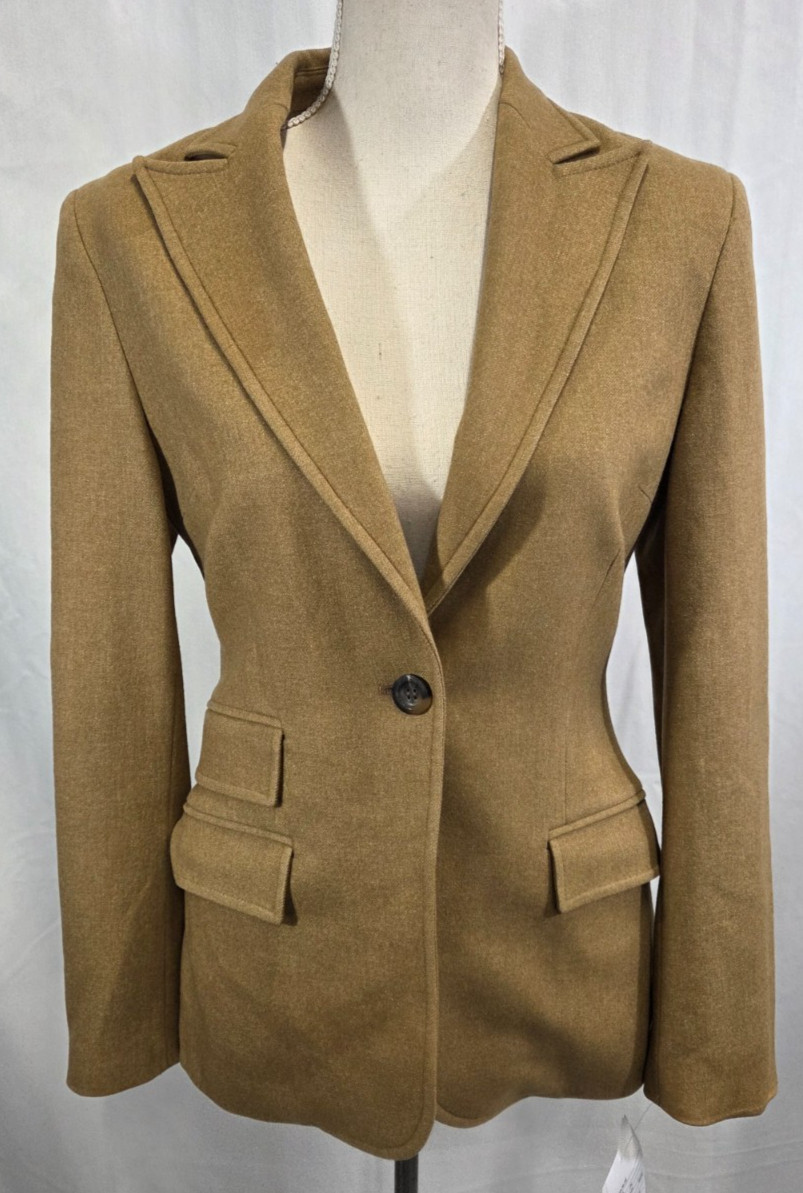 Massimo Dutti Camel Colored Wool/Viscose Blazer S… - image 1