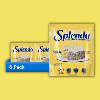 Splenda Zero Calorie Granulated Sweetener 9.7 oz Resealable Pouch Sugar Free (6