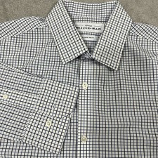 Mizzen Main Shirt Mens XL White Check Leeward Classic Long Sleeve Performance