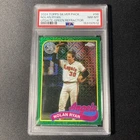 Topps Update 1989 Topps Chrome Silver Pack Nolan Ryan Green Refractor /99 PSA 8