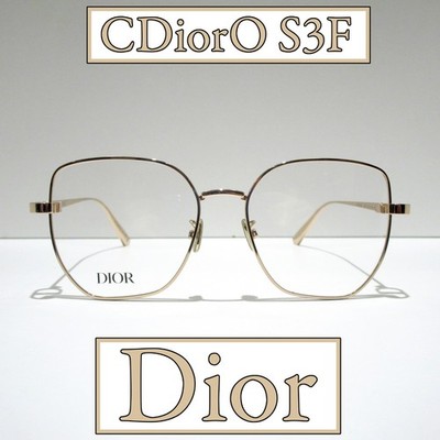 Dior CDiorO S3F E000 Eyeglasses Women's Metal Square Gold Frame CD50116F 029