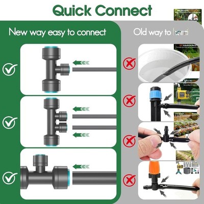 Versatile 98FT Drip Irrigation System with Easy Setup & Smart Timer for Gardens