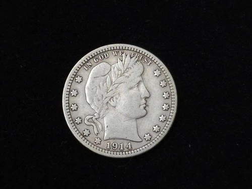 1914 Barber Silver Quarter Very Fine 70530