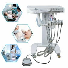 4-Loch Dental Mobile Self Delivery Cart Unit Einheit Tragbarer Weak Suction