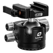 Leofoto LH-40LSC Lever-Release Hybrid Clamp Ball Head, Arca/Picatinny, Black, LH