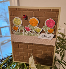 STAMPIN UP CARD KIT - FLOWERS HELLO Makes 4 - Set 26.79