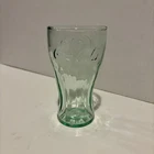Coca-Cola Green Glass Small Glasses Cup Vintage Coke  6.25 OZ 4.5"