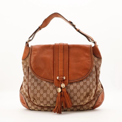 Gucci Tasche Hobo Marrakech Canvas Monogrammiert Beige Vintage Original