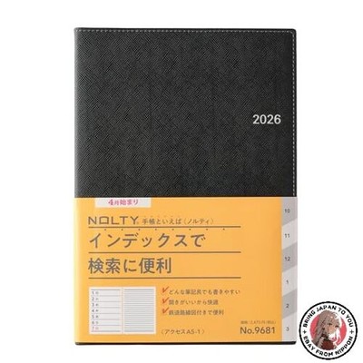 NEU NOLTY Planer 2026 April Start A5 Wochenzugang 1 schwarz 9681