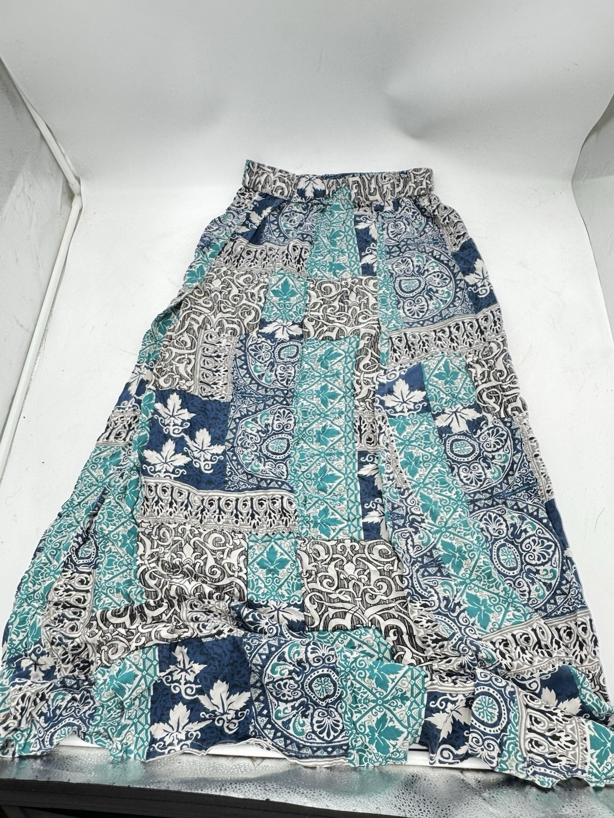 Earthbound Trading Co Patchwork Long Boho Skirt S… - image 1