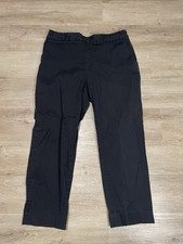 Pendleton Black Cotton Stretch Flat Front Pants Womens Size 12 Side Zip