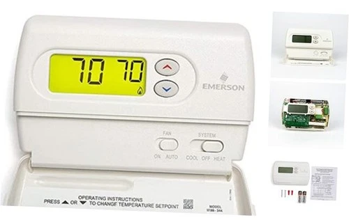 Emerson 1F86-344 Non-Programmable Thermostat for Single-Stage Systems, White