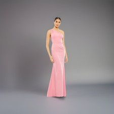 New Mac Duggal Rose Pink One Shoulder Mermaid Hem Gown Size 4