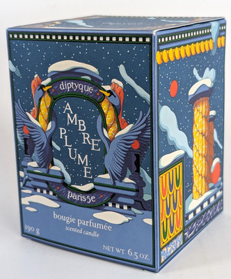 Diptyque Ambre Plume Kerze, extrem seltene limitierte Auflage 190g