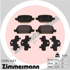 ZIMMERMANN BREMSBELÄGE SATZ HINTEN passend für OPEL CORSA TIGRA | 23284.140.1