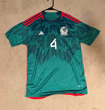 adidas Mexico National Team E. Alvarez #4 Men’s L Soccer Jersey Green/Red