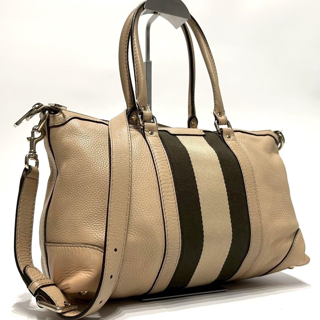 Gucci Mini Boston Handbag 2Way Sherry Line Leather