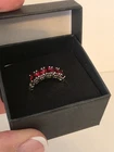 John Hardy JAI 925 Sterling Silver Vintage 5-Stone Garnet Gemstone, Ring Size 6
