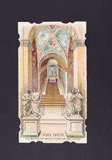 1900 MALTA SCALA SANCTA HOLY PRAYER CARD RARE MINT