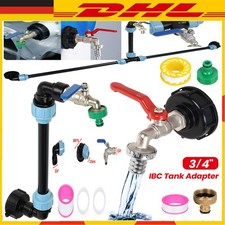IBC Schwanenhals 3/4" Auslaufhahn Regenwassertank Regenfass Container Adapter.