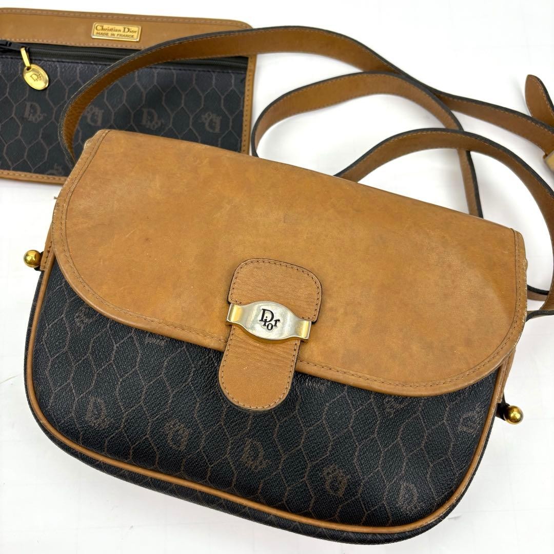 Dior Shoulder Bag Honeycomb PVC Leather Crossbody Crossbody