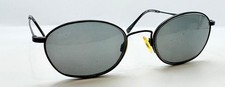 Vintage Flexon Autoflex 42 Black Brown Oval Metal Sunglasses FRAMES ONLY