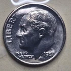 1987 D Roosevelt Dime 10C Denver Mint Cello Free Shipping