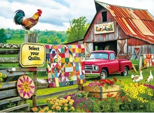 300 Pieces Puzzle for Adults,Fun Country Life Farm Puzzle,Recycled Cardboard Ani