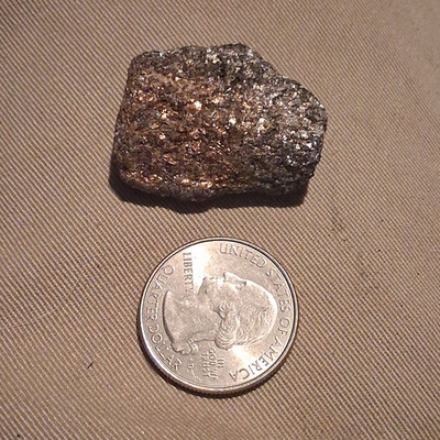 Metallic Sparkly Rough Mineral Specimen Rock Display Piece for Display Gold Raw