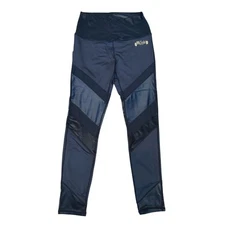 The Chestee BarBella Black High Rise Leggings, Large, Mesh Cutouts, Padded Shins