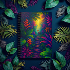 Notebook - Tropical Rainforest Deer Journal, Wildlife Stationery, Nature Lover