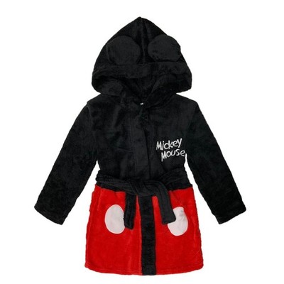 Disney Mickey Mouse Kinderbademantel Aus Fleece Mit Kapuze 3847