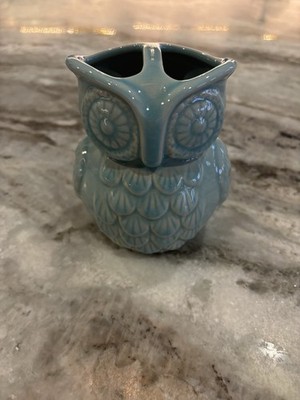 Better Homes & Gardens Cute Blue Owl Toothbrush Holder Or Desk Pen Holder