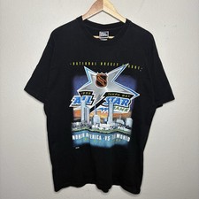 Vtg 1999 NHL All Star Game Shirt Large Black Tampa Bay North America VS World