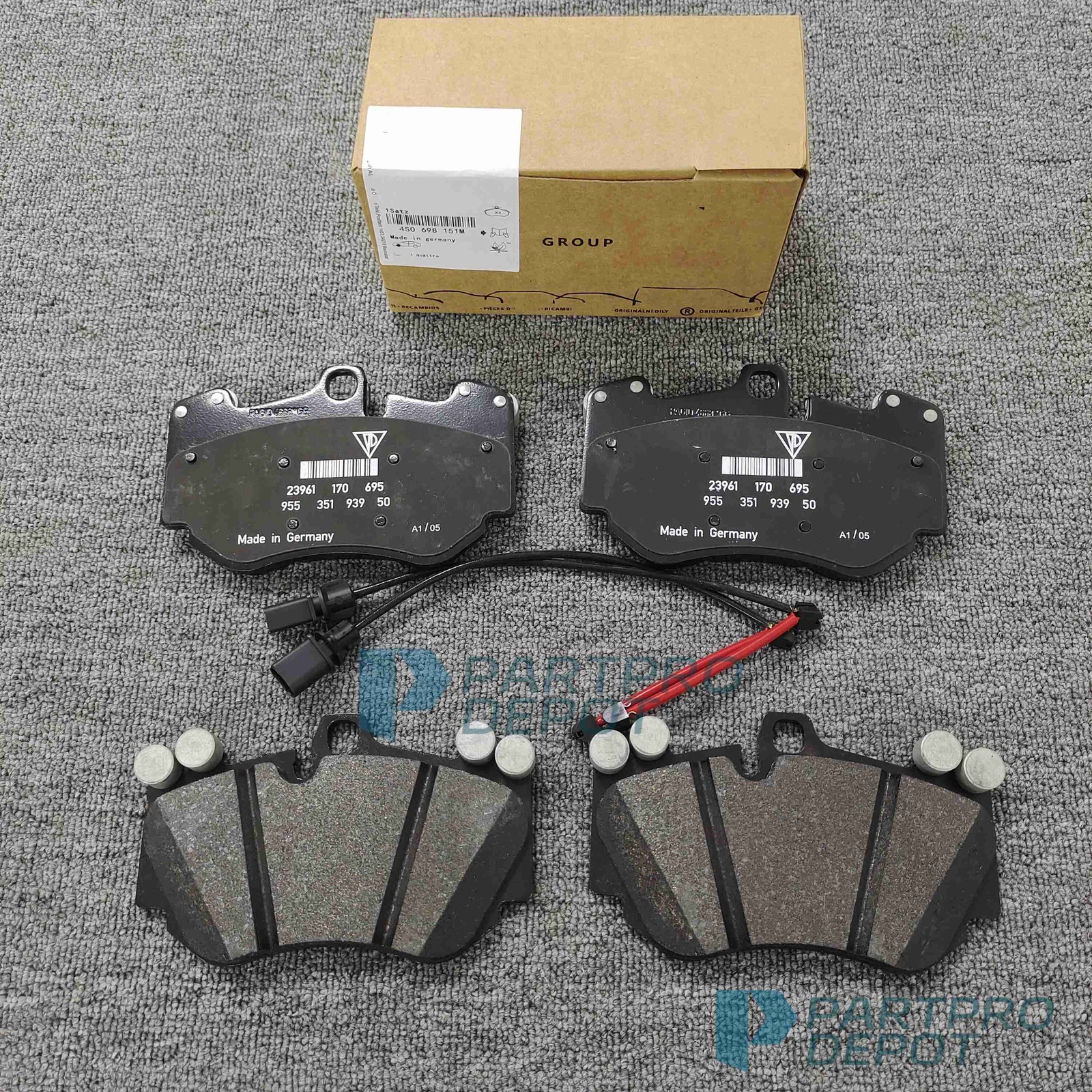 For Lamborghini Huracan 5.2 Front Brake Pad Kit With Sensor 18-20 4S0698151M