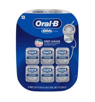Oral-B Glide Floss Advanced Deep Clean Plaque Removal 6 Count Mint