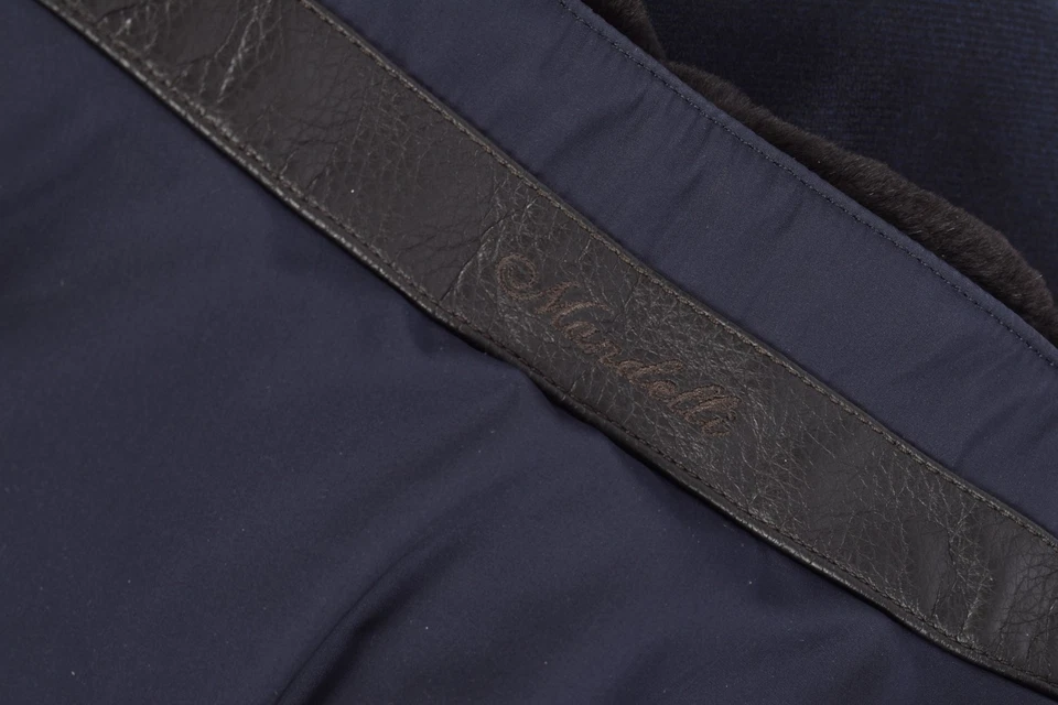 MANDELLI SILK jacket EU 60 US 50 Tailored FIT blue fur Loro Piana wool cashmere - Image 2 of 4