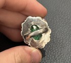 Emerald Filigree Ring Sterling Silver Vintage Beautiful Green Must see — photo 6
