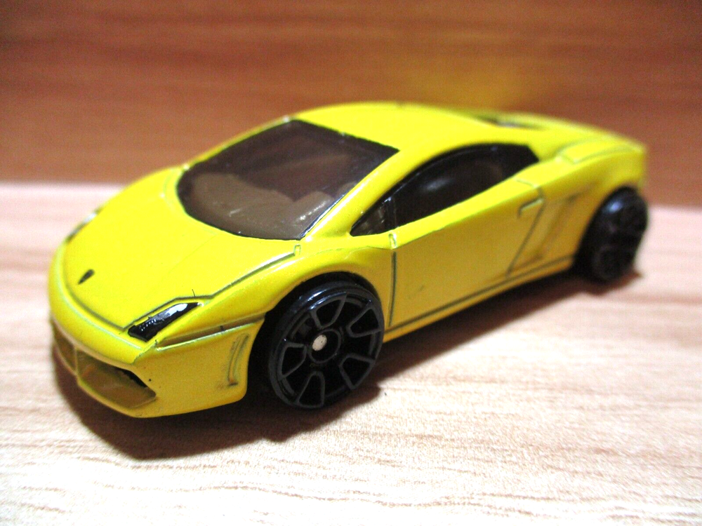 Hot Wheels Lamborghini Sports Car, 1:64 Scale Loose Yellow Miniature Toy Car
