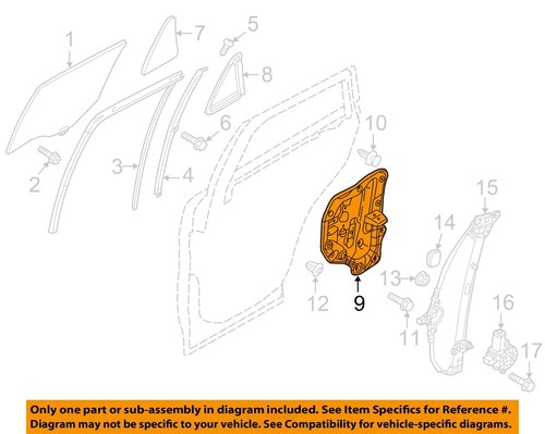 MAZDA OEM 13-16 CX-5 Rear Door Glass Hardware-Carrier Assy Right KD537297XA