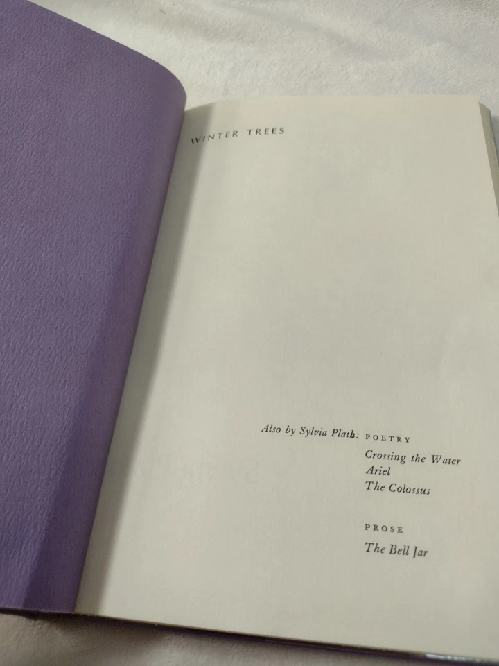 WINTER TREES poems by Sylvia Plath - 1st/3rd HCDJ 1971 - poetry -Ariel - Image 4 of 4