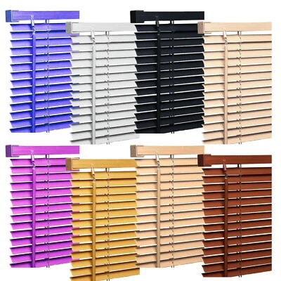 HOT DEALS BAY UK Persianas PVC Madera Efecto Grano Ventana Persianas Venecianas Hogar Oficina Fácil Ajuste