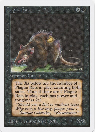 1 x Plague Rats - Unlimited Edition - LP - MTG - EOF