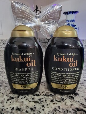 OGX Organix Kukui Oil Hydrate + Defrizz Shampoo and Conditioner Set 13 oz