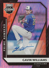 2021 Panini Elite Extra Edition - Gavin Williams #23 Prime Numbers B Signatures