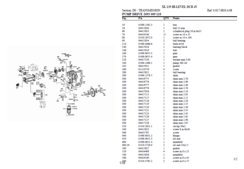 Hurlimann XL135 Hi-Level DCR 4V (sn. WSXR530200LH10001 - .....) parts catalog - 第 1/1 張圖片